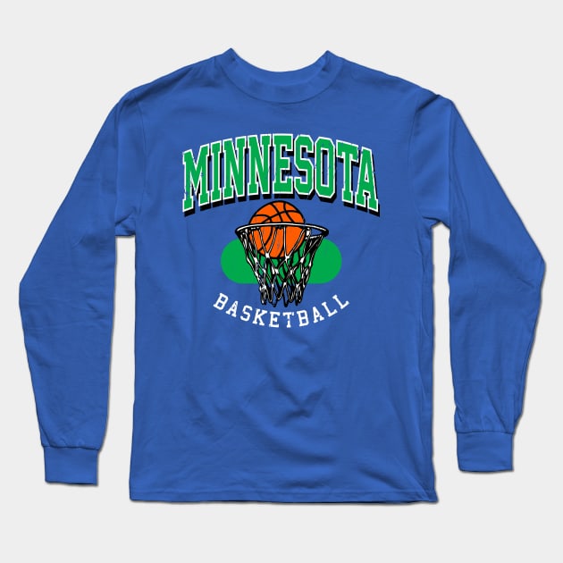Vintage Minnesota Basketball Long Sleeve T-Shirt by funandgames